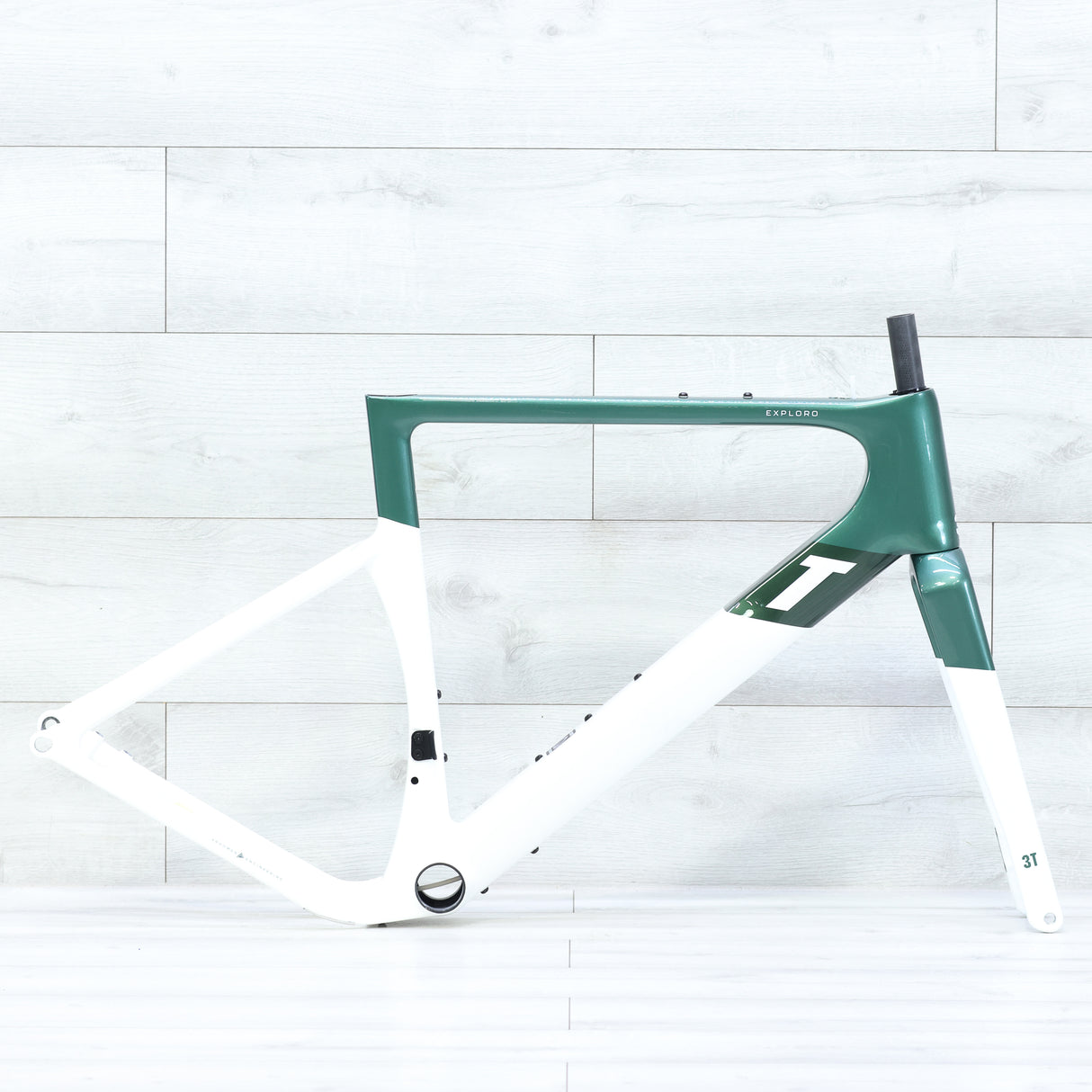 3T Exploro Racemax Gravel Bike Frameset 700c Emerald/White - 54cm