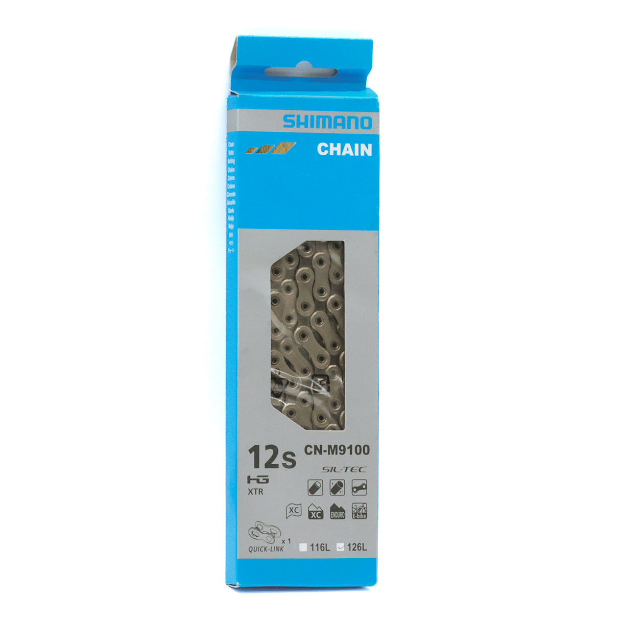 Shimano CN-M9100 Chain with Quick Link, 12-Speed, 126L XTR/Dura-Ace/GRX