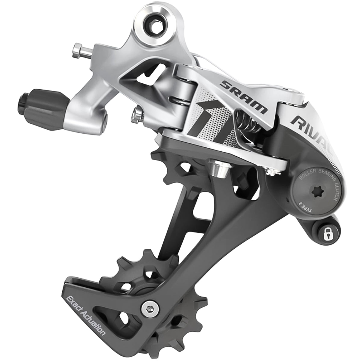 SRAM Rival 1 Rear Derailleur Type 3 11 Speed Long Cage Black/Silver ...