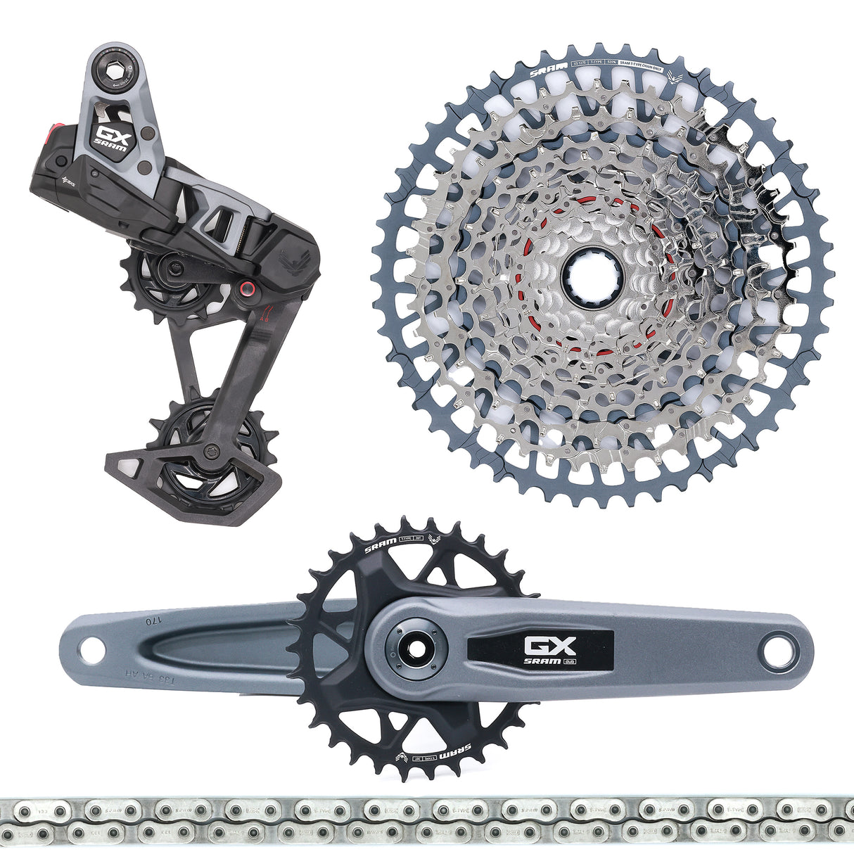 SRAM GX Eagle AXS Transmission Groupset, 170mm - 30t (Shifter Not Included)