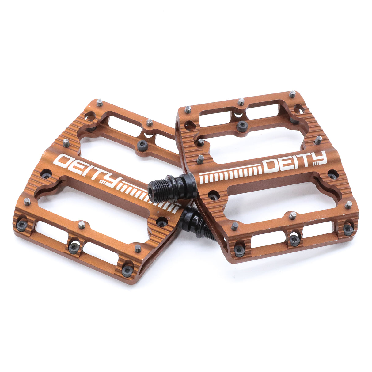 Deity Black Kat Platform MTB Bike Pedals - 429g, Bronze