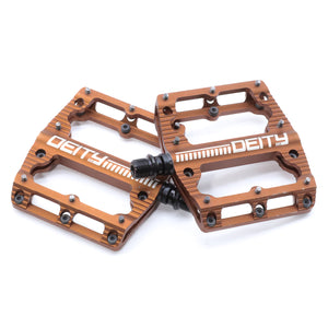 Deity Black Kat Platform MTB Bike Pedals - 429g, Bronze