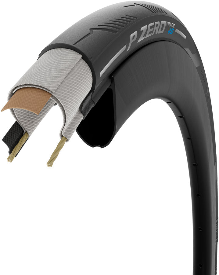 Pirelli P Zero Race 4S 700x26c Road Bike Tire – Tube-Type, Folding, TechBELT, EVO Compound, Black