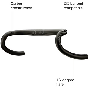 Easton EC70 AX Carbon Road Gravel Handlebar, 31.8mm, Black, Multiple Sizes