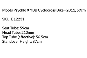 Moots Psychlo X YBB Cyclocross Bike - 2011, 59cm
