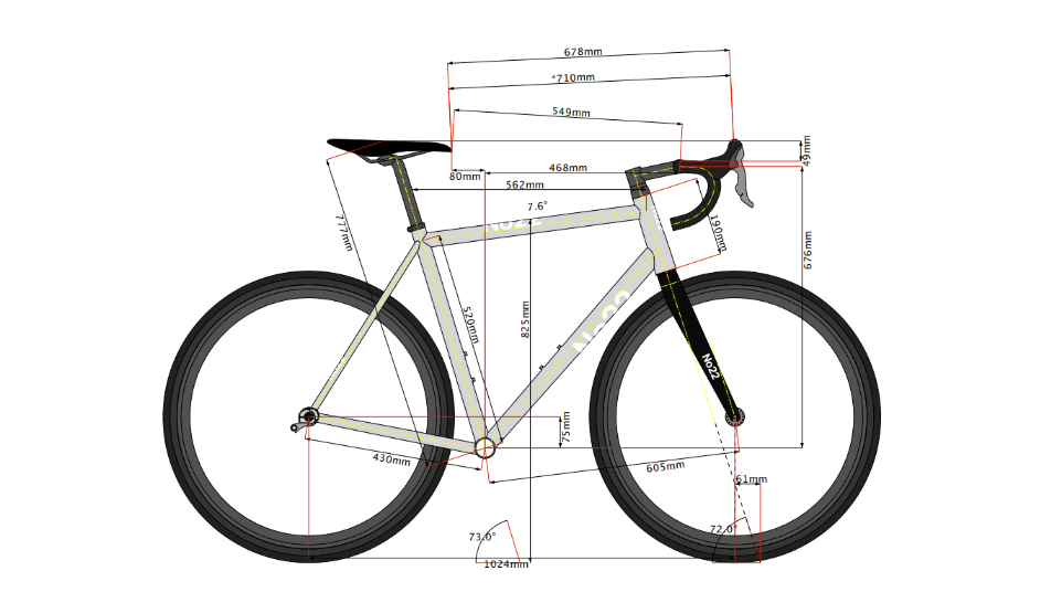 No. 22 Drifter X Red eTap AXS Titanium Gravel Bike - 2021, 56cm