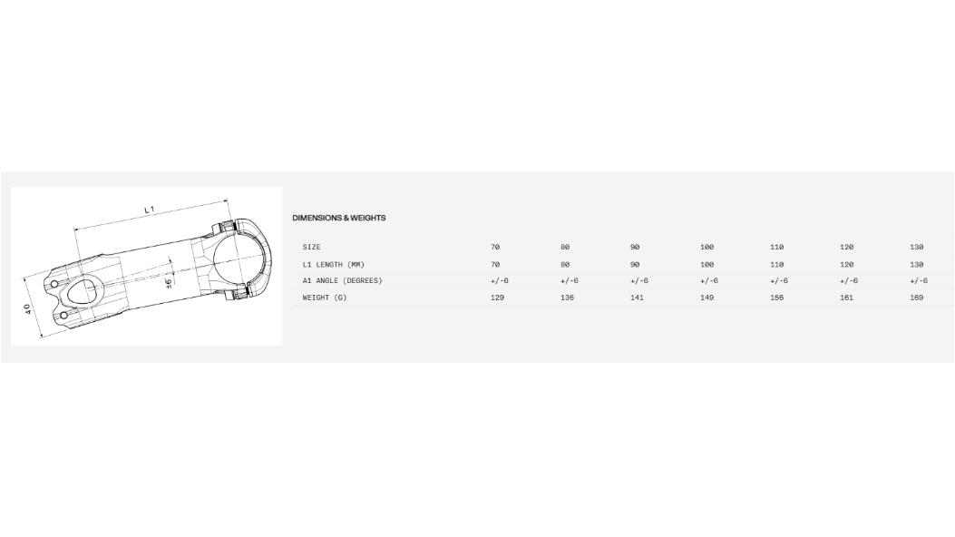 3T Apto Stealth Stem Black - 31.8mm Clamp, +/-6 Degree