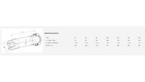 3T Apto Stealth Stem Black - 31.8mm Clamp, +/-6 Degree