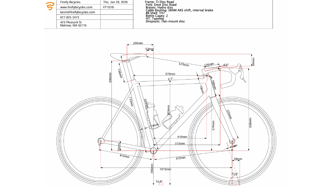 Firefly Titanium Road Red AXS Road Bike - 2020, Large