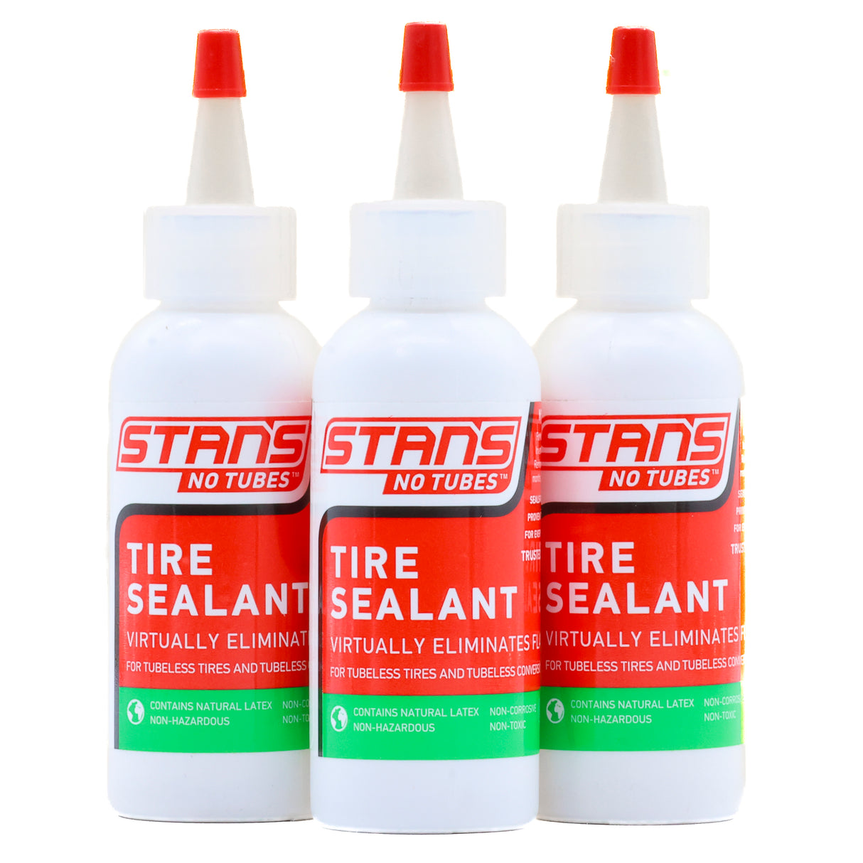 Three (3) Pack Stans No Tubes 2 oz (59ml) Bottles Tubeless Bike Tire Sealant